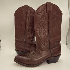 HERITAGE WEST - Vintage Cowboy Brown leather‎ Rodeo western boots USA size 8D
